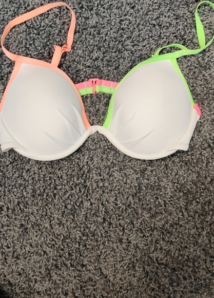 VS great condition, white and neon bikini top - Picture 1 of 5